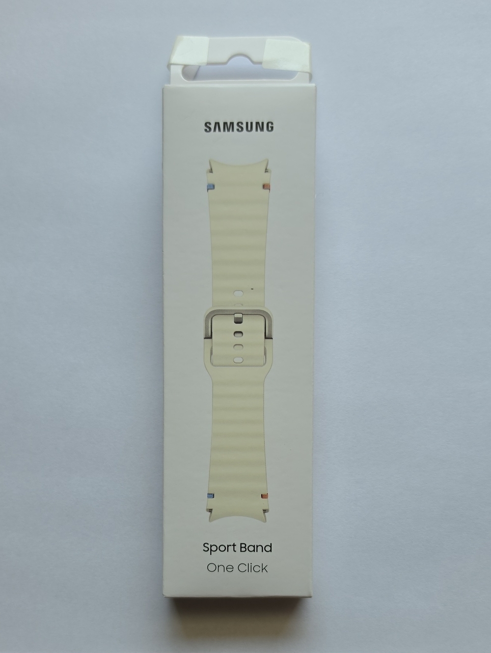 Samsung Galaxy Smartwatch Cream Sport Band Compatible Smartwatch Strap 20mm S/M